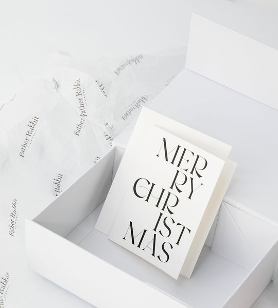 Father Rabbit Stationery | Card | Modern Merry Christmas