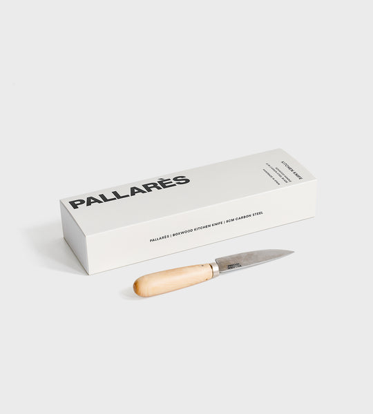 Pallarès Box Wood 8cm Carbon Steel