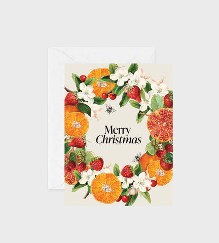 Father Rabbit Stationery | Card | Merry Christmas Wreath