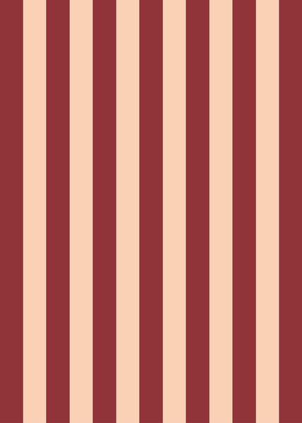Lettuce | Tea Towel | Bold Stripe Peach + Burgundy