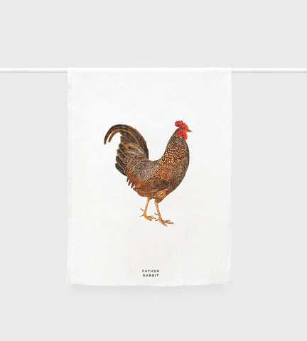 Father Rabbit | Tea Towel | Rooster