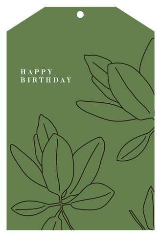Father Rabbit Stationery | Gift Tag | Green Happy Birthday