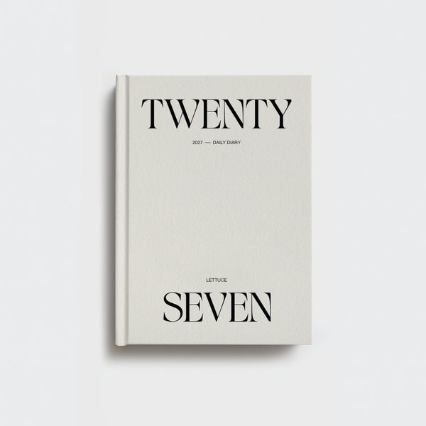 Lettuce 2027 Daily Diary | Minimal Typographic