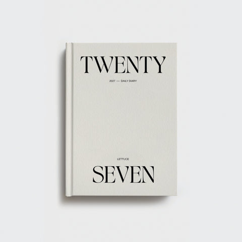 Lettuce 2027 Daily Diary | Minimal Typographic