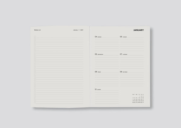 Lettuce x Gabrielle Gatt | 2027 Weekly Diary | Golden
