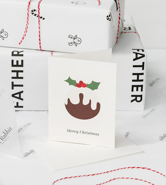 Father Rabbit Stationery | Card | Merry Christmas Pudding