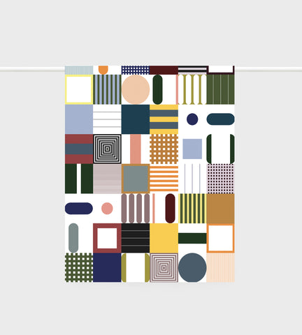 Lettuce | Tea Towel | Abstract Squares