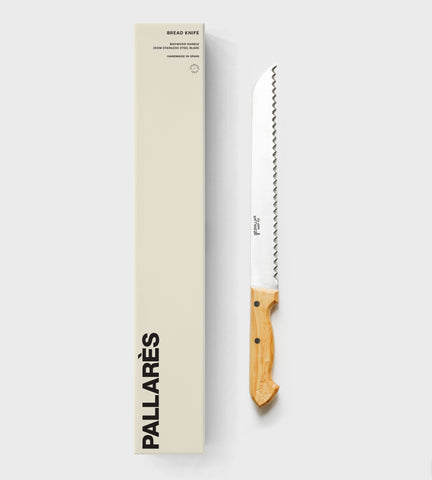 Pallarès Bread Knife Box Wood 25cm Stainless Steel