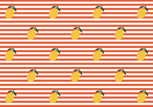 Father Rabbit Stationery | Wrapping Paper | Lemon Stripe