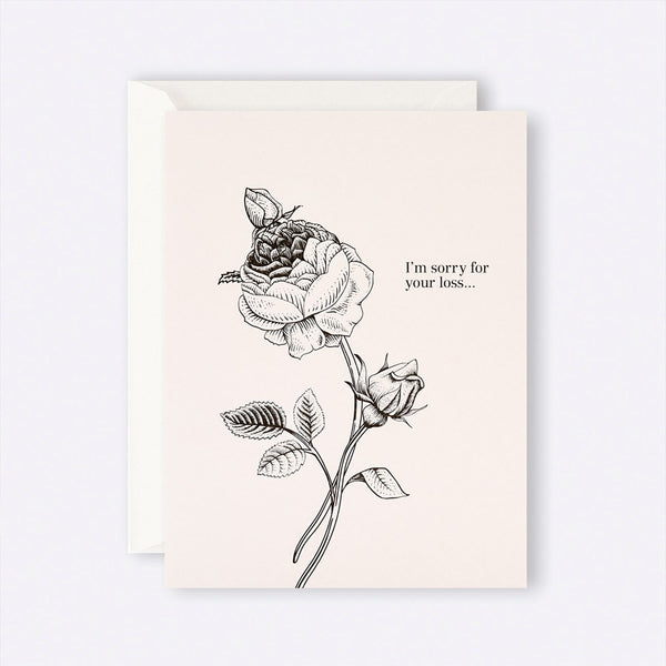 Father Rabbit Stationery | Card | I'm Sorry For Your Loss Rose