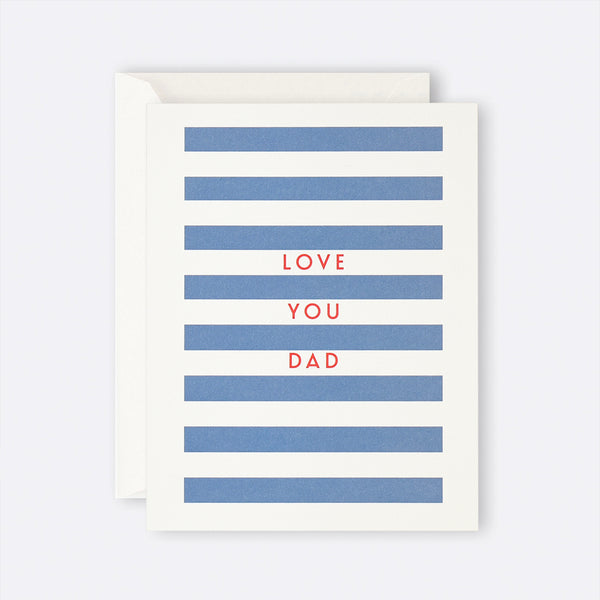 Father Rabbit Stationery | Card | Love You Dad Stripes