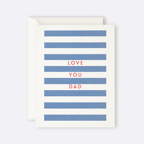 Father Rabbit Stationery | Card | Love You Dad Stripes