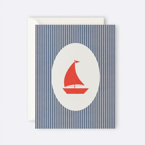 Father Rabbit Stationery | Card | Sail Boat Red