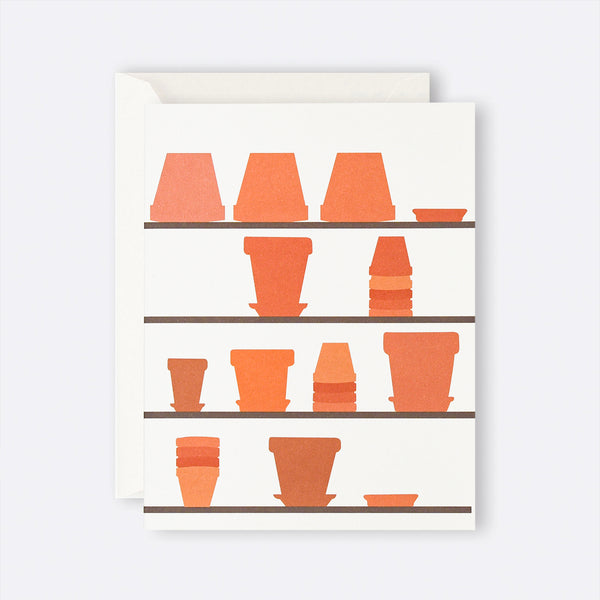 Father Rabbit Stationery | Card | Empty Pots On Shelves