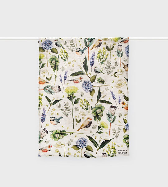 Father Rabbit | Tea Towel | Botanica | Natural