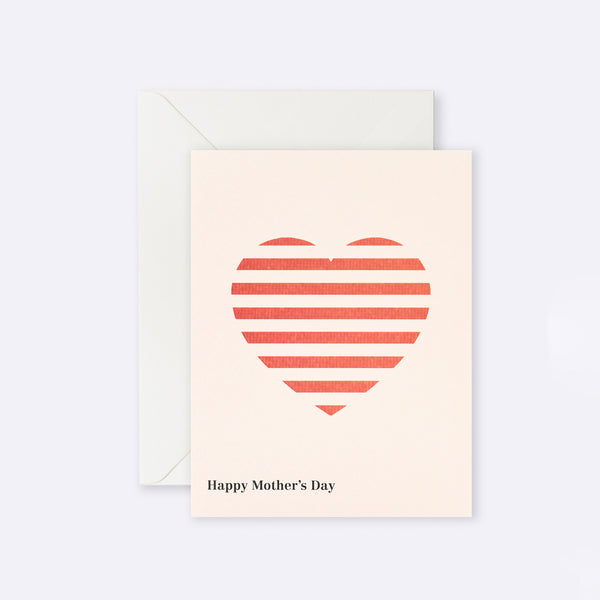 Lettuce | Card | Happy Mother's Day Red Stripe Heart