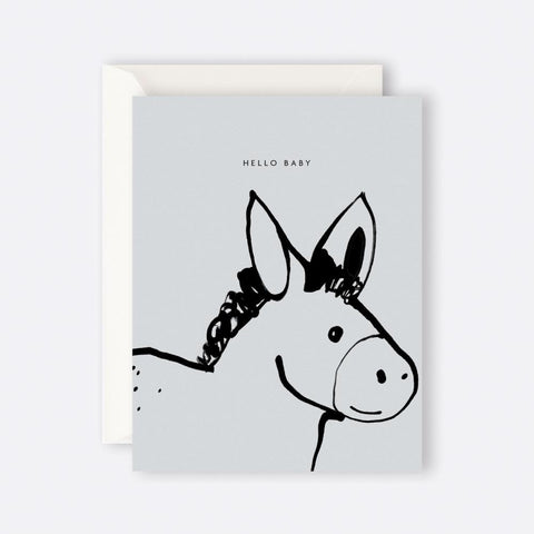 Father Rabbit Stationery | Card | Hello Baby Donkey